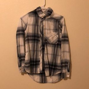 White and blue flannel